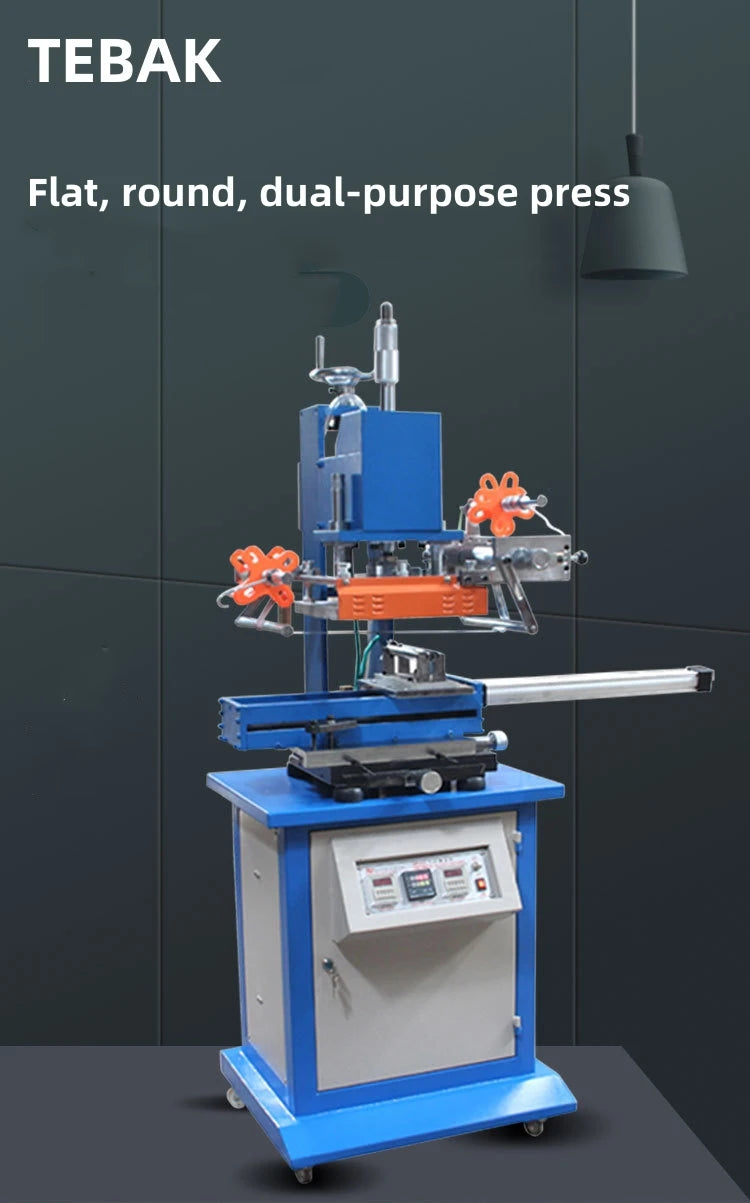 TEBAK TK-22 GP210 Pneumatic Wood Fabric Number Plate Leather Hot Stamping & Embossing Machine
