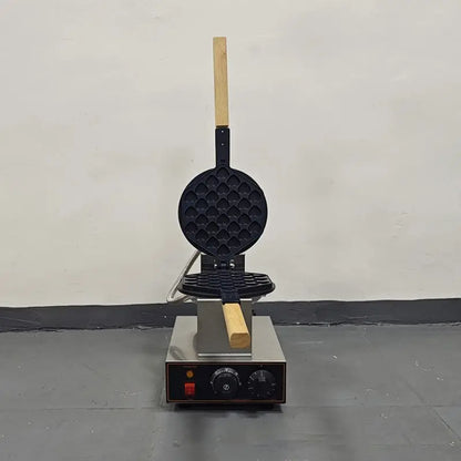 Eggy Maker Electric Bubble Waffle Maker 7.8'' NonStick Hong Kong Style Egg Waffle Iron Baker with Timer & Temperature Control