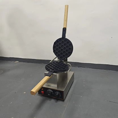 Eggy Maker Electric Bubble Waffle Maker 7.8'' NonStick Hong Kong Style Egg Waffle Iron Baker With Timer & Temperature Control