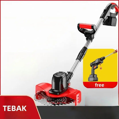 TEBAK Electric Lawn Mower Handheld Lithium Garden Trimmer Rechargeable Lawn Mower Household Lawn Mower Multifunctional Weeder
