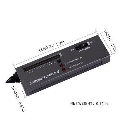 TEBAK Testing Equipment Hardware Hand Tool Diamond Discriminator Tester Pen Gemstone Selector LED Indicator Jewelry Testing Tool