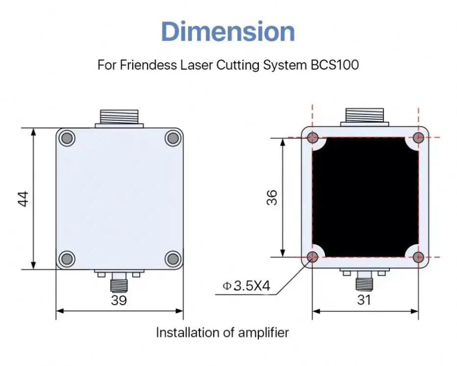BCL-AMP Capacitor Signal Amplifier Preamplifier Sensor for FSCUT BCS100 Controller Precitec Raycus WSX Laser Head Fiber Machine