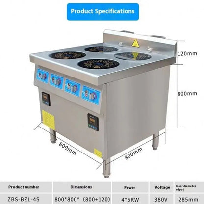 Restaurant 4 Burners Electric Cooktop Stove Commercial Induction Cooker Stainless Steel Electric Induction Cookers