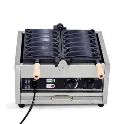 TEBAK Fast Food Restaurant Snack Processing Automatic Gas Electric Waffle Maker Banana Shape Non Stick Commercial Waffle Maker