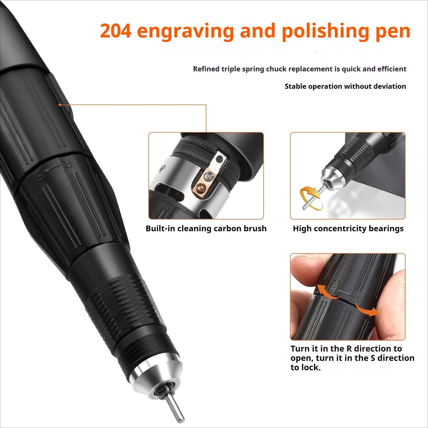 Anduuk 204 Dental Machine Small Carving Machine Polishing Machine Nail Art Jade Wood Carving Polishing Tool