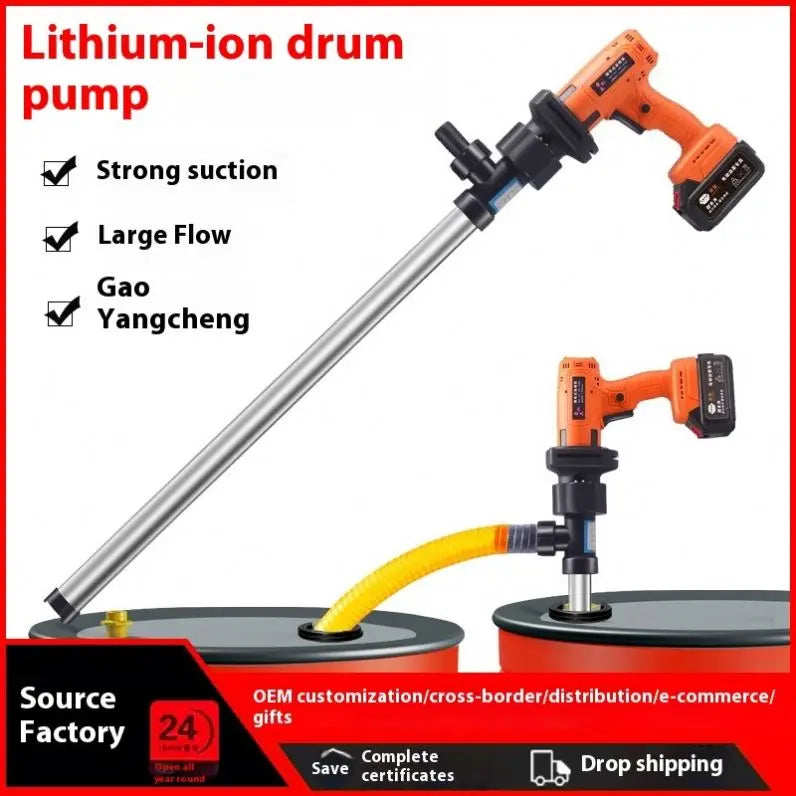 TEBAK High Quality Aluminum Alloy DC12V 24V AC 220V Portable Electric Diesel Oil Drum Barrel Pump