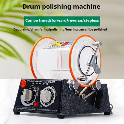 TEBAK Gold Silver Drum Jewelry Polishing Machine Rotary Tumbler Jewelry Polishing Machine Rotary Tumbler Gem Grinding Machine