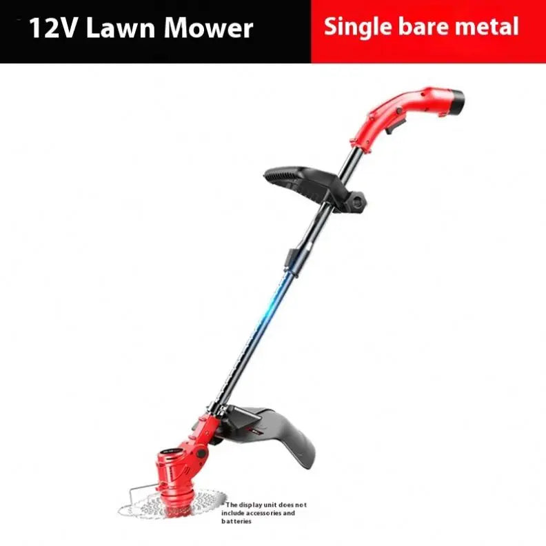 Portable Lightweight 21V Cordless Electric Grass Trimmer Weed Eater with 1 Rechargeable Battery and Folding Handle for Lawn Use