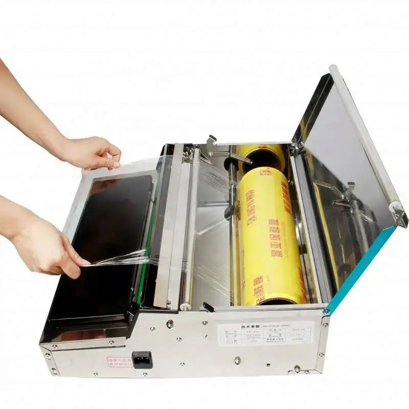 Food Wrapping Pvc Cling Film Vegetable Fruit Packaging Machine With/ Hand Wrapping Machine Film Wrapper for Food Fruit Tra