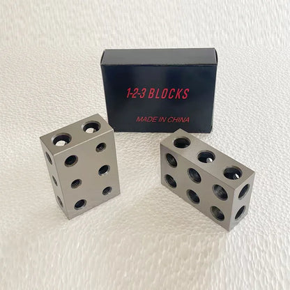 TEBAK Machine Tools 2Pc Sparallel Clamping Block Set 23 Holes Precision 1-2-3 Parallel Setup Block