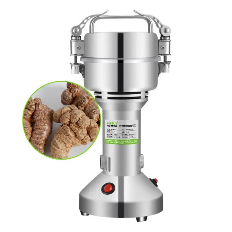 Commercial Electric Spice Grinder Large Capacity Dry Spice Food Powder Grinding Machine Multifunctional New Used Motor Home Use