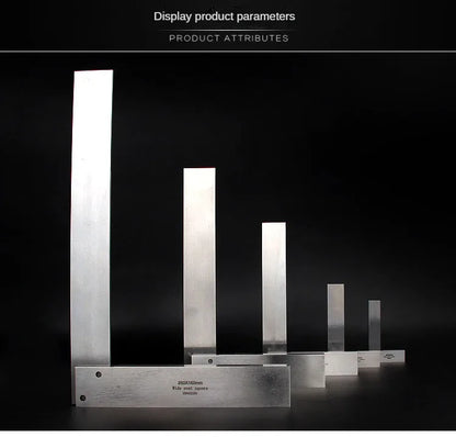 TEBAK Square Steel Machinist Ruler Precision Square Right Angle Measurement Woodworking Tool