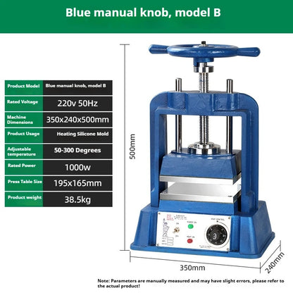 TEBAK Jewelry Molding Machine Wax Mold Pressing Vulcanizing Vulcanizer Rubber Mould Pressing Machine Manual Heat Press Machine