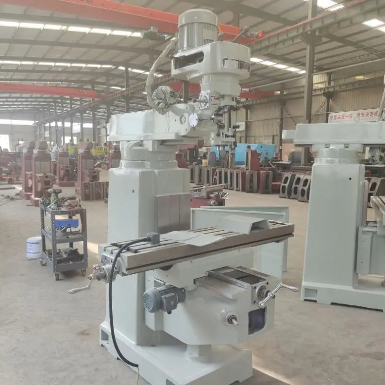 TEBAK Knee Type Manual Milling Machine Universal Milling Machine Heavy Duty Metal Turret Milling Fresadora