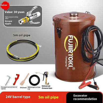 Tebak 24V 880W Electric Grease Machine Outlet Gun Lubrication Pump High Pressure Bucket Grease Machine 24v Electric Grease Pump