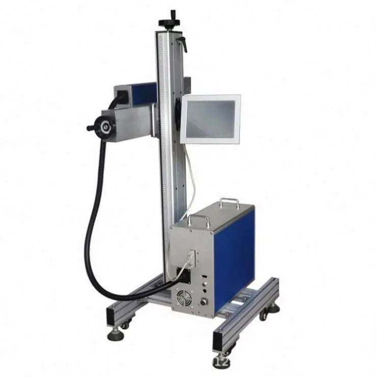 SY9 3/5/10W Metal Fiber Laser Marking Machine Metal Battery Case Coding Cable Production Line Logo Engraving Machine