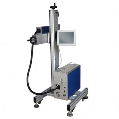 SY9 3/5/10W Metal Fiber Laser Marking Machine Metal Battery Case Coding Cable Production Line Logo Engraving Machine