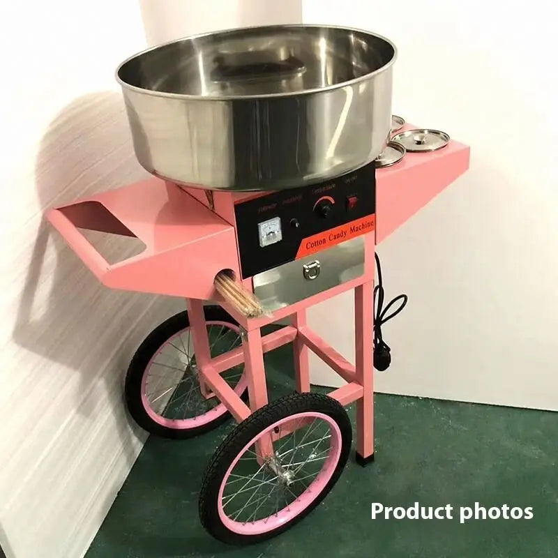 TEBAK Commercial Candy Floss Machine Pink Cotton Candy Floss Sugar Sweet Maker Cotton Candy Machine Marshmallow Making Machine