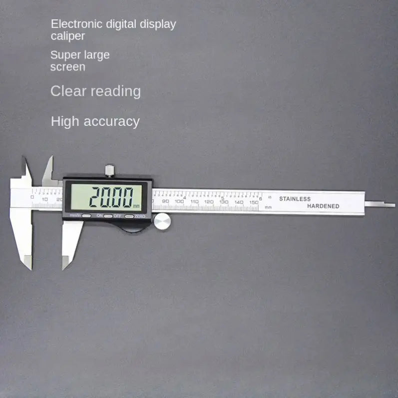 ANDUUK 0-150mm 0-200mm 0-300mm Stainless Steel 6 Inch Electronic Digital Caliper 150mm Vernier Caliper with Large LCD Screen