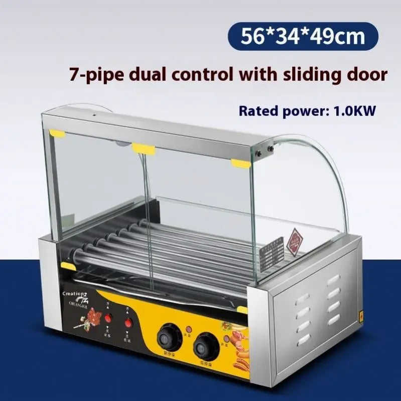 TEBAK Tabletop Grilled Sausage Electric Heating Tube Commercial /Home Sausage Hot Dog Rolling Electric Grill Machine