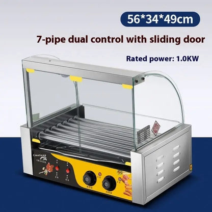 TEBAK Tabletop Grilled Sausage Electric Heating Tube Commercial /Home Sausage Hot Dog Rolling Electric Grill Machine