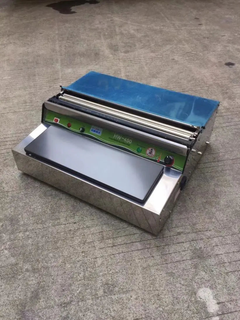 TEBAK Semi-automatic Supermarket Handheld Food Meat Cheese Fruit TableTop Cling Film Wrap Cutting Sealing Packaging Machine