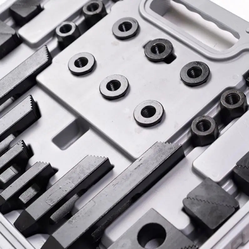 Machine Tool Accessories 58pcs Steel Clamping Kit M8 M10 M12 M14 M16 M18 M20 T Nut Clamping Kit Plastic Box Provided 1set