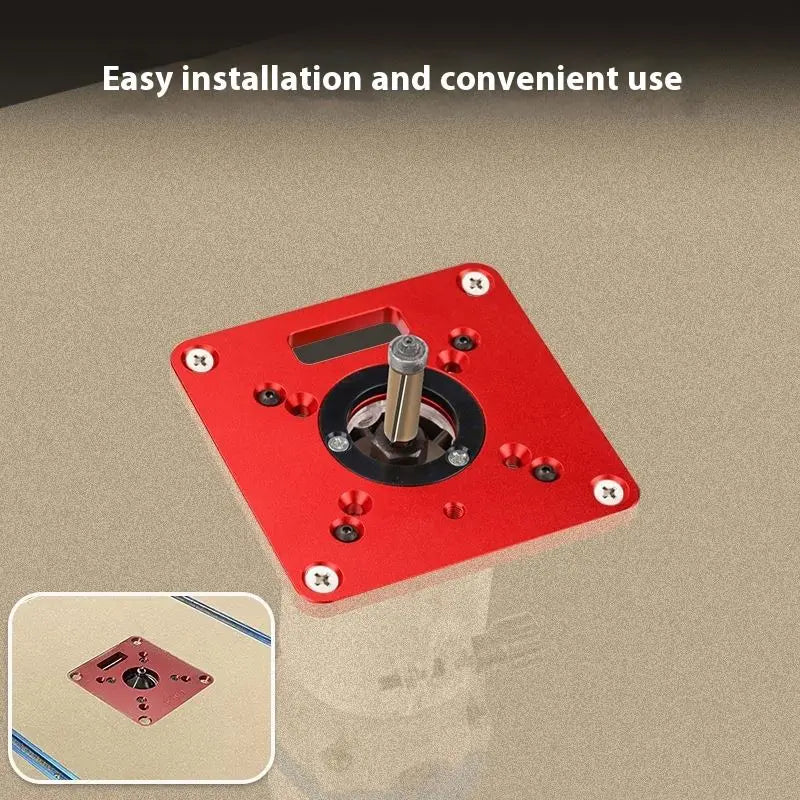 TEAK W-55 Aluminum Router Table Insert Plate Red Universal Trimming Machine Flip Board for Woodworking Benches Router Table Plat