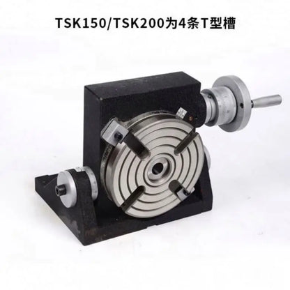 Milling Drilling Boring Machine Tools Universal Tilting Rotary Table TSK320 Motor Alloy Steel Provided 18 Vacuum Table for Cnc