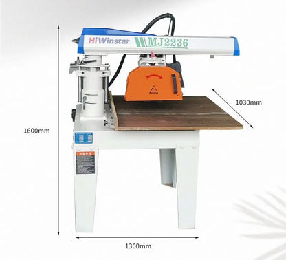 Carpentry Machinery Radial Arm Saw Woodworking Panels  Controllable Feed Rate Woodworking Sawing Machine Semi-Automatization
