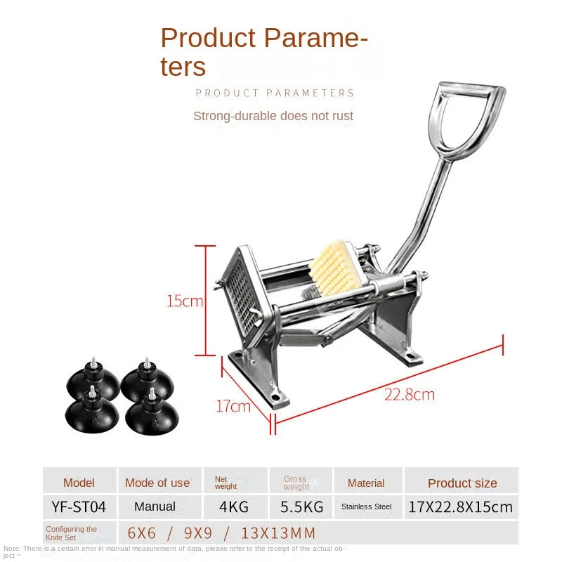 Manual French Fry Cutting Machine Commercial Cucumber Radish Potato Stick Machinemanual Type Potato Stick Chips Cutter