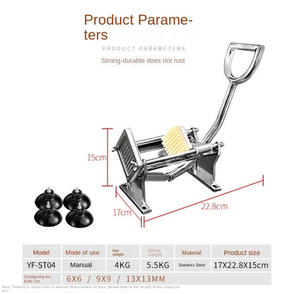 Manual French Fry Cutting Machine Commercial Cucumber Radish Potato Stick Machinemanual Type Potato Stick Chips Cutter