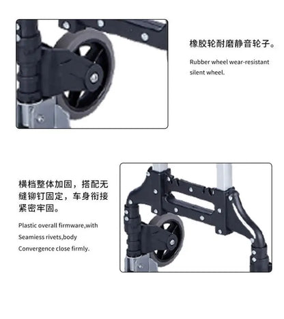 Factory Wholesale Folding Stair Climbing Cart Portable Hand Truck Utility Dolly W/ Bungee Cord