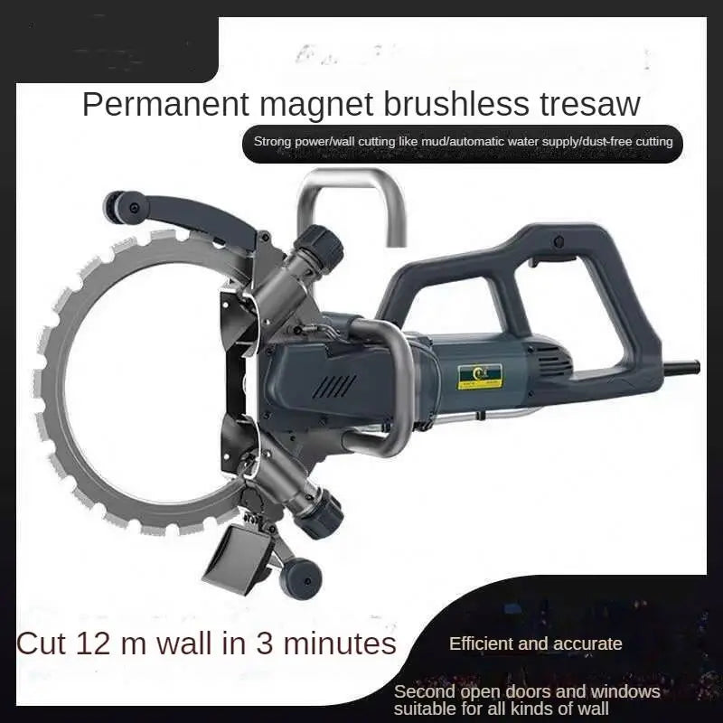 TEBAK Concrete Cutting Machine 220V 8800W Electric Ring Saw Wall Cutting Machine Concrete Cutter with Wall Saw Ring Edge