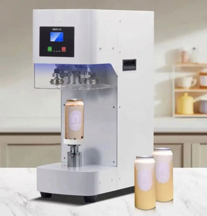 TEBAK Commercial Automatic Plastic Custom Beverage Jar Bottle Beer Bubble Tea Intelligent Cans Seamer Sealing Canning Machine