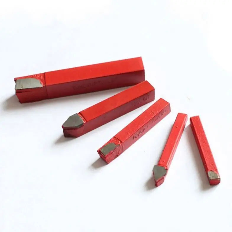 TEBAK Carbide Tipped Hole Turning Tool Kit Alloy Tungsten Steel Tools Welding Lathe Cutters High Hardness Tipped Cutters Tool