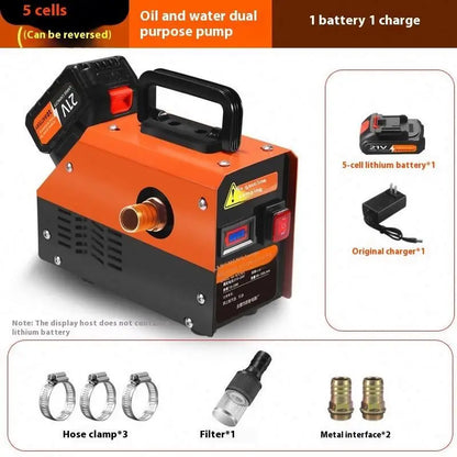 Self Absorbing Lithium Battery Oil Pump 850W Fuel Transfer Pump Diesel Kerosene Electric Fuel Dispenser Refueling Machine