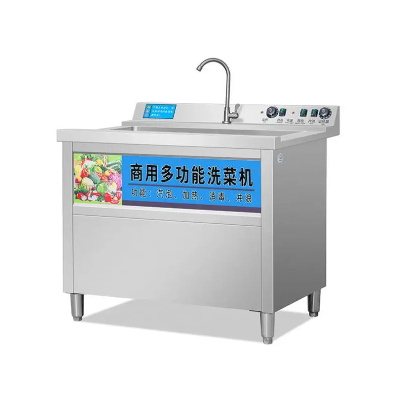 TEBAK Automatic Stainless Steel Fruit Vegetable Cleaning Machine With Ozone Bubble Auto Vegetable Fruit Washer Washing Machine