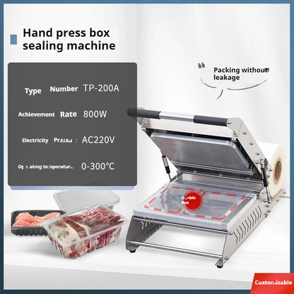 Fruit Vegetables Manual Packing Machine Fast Food Tray Sealing Machine Plastic Film Packaging Sealer Heat Seal Sealing Machine