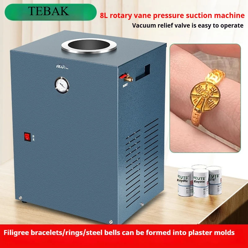 Anduuk 8-liter Strong Suction Cable Casting Machine, Gypsum Mold Special Inverted Mold Jewelry DIY Mold Gold Casting Tool
