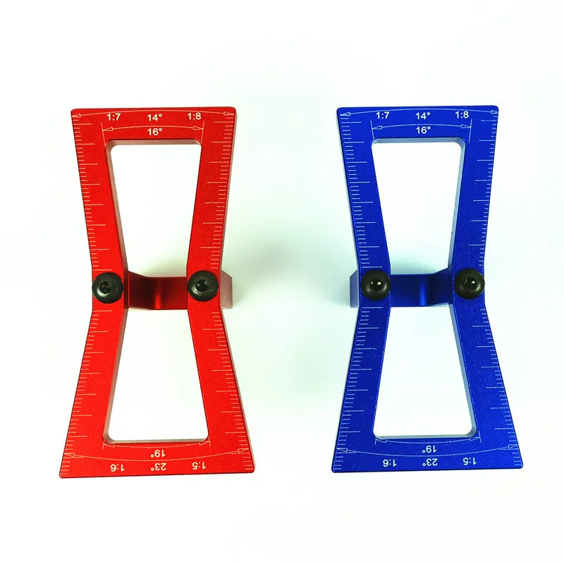 TEBAK W-33 Guide Scale Template Durable Wood Working Joints OEM Tools 1:5-1:6 1:7-1:8 Aluminum Alloy Dovetail Marker Jig