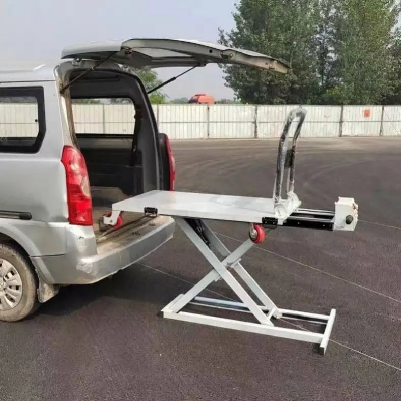 Hydraulic Lifting Getting on and Off Following the Vehicle for Loading and Unloading Thickened Scissor Forks One Key Lifting