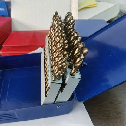 TEBAK Professional Metal Titanium 41 Pcs High Speed Twisted Drilling Fast Drilling Flute Twist Drill Bit Set