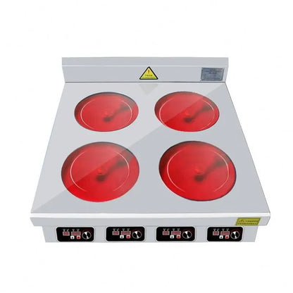 TEBAK Stainless Steel Commercial Induction Cooker Inducter Touch Control LED Display 4 burner Electric Stove Infrared Cooker