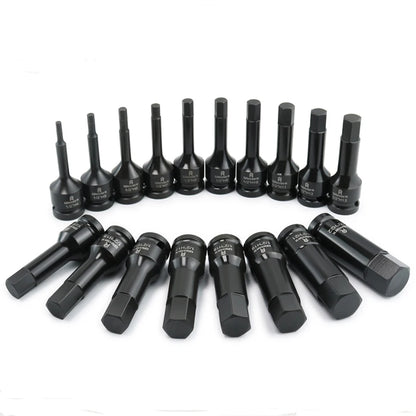 TEBAK 1pcs Metric 1/2 Inch Hexagon Screwdriver Bit Security Bit Set Hex Slotted Star Bit
