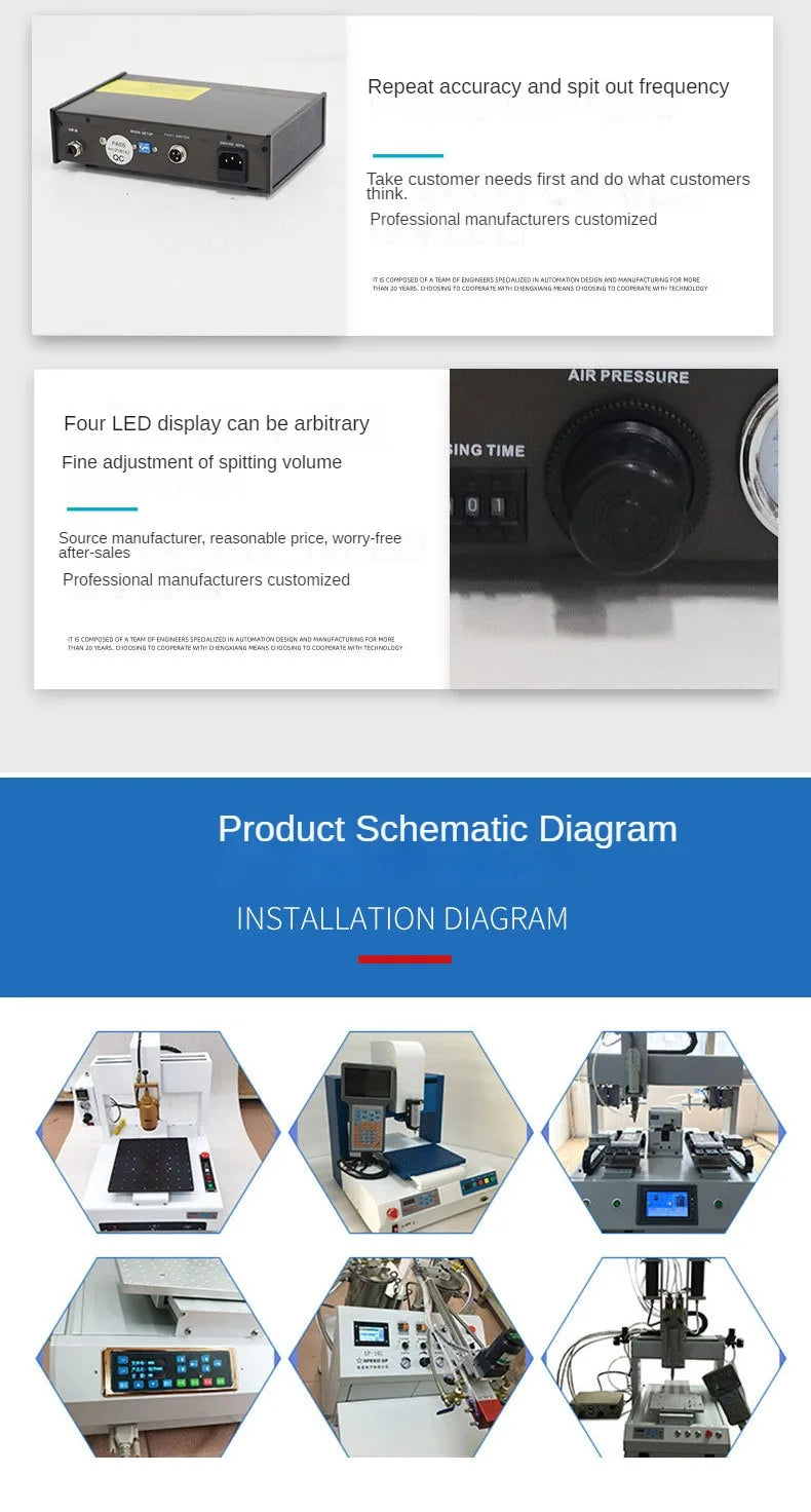 Hot Seal Precision Automatic Dispensing Machine Controller Dispenser Dispensing Tool Machine