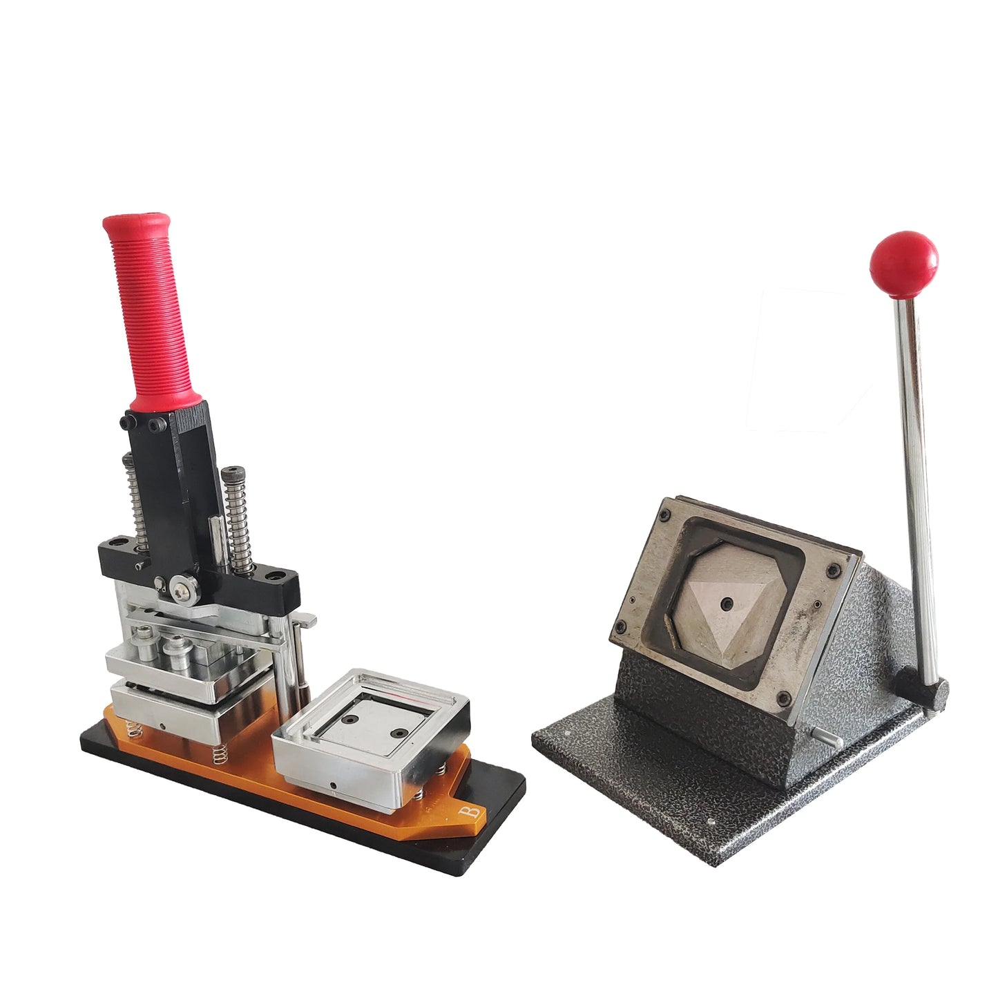 China Manual 50x50 Refrigerator Photo Fridge Magnet Making Machine New Metal Button square Fridge Magnet Making Machine