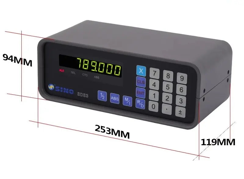 TEBAK Single Axis SDS3-1 Digital Readout DRO with Glass Linear Scale Encoder for Milling Machine Grinder Lathe Machine