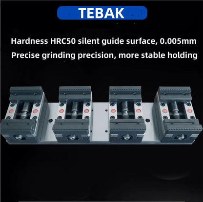 TEBAK Multi Station Machining Center Workbench Vise Grip Rack Bench Vise by Side Fixed Base Quick Clamping Vise for Cnc Machines