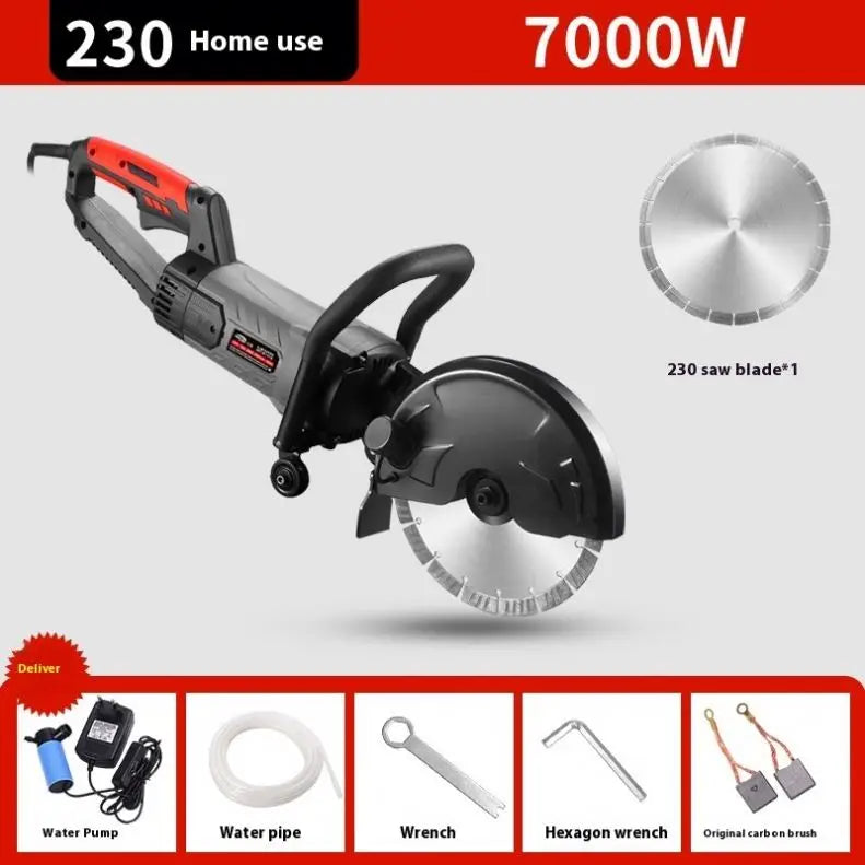 TEBAK Wall Slotting Machine Handheld Concrete Groove Slotting Grooving Machine Electric Wall Chaser Brick Wall Cutting Machine